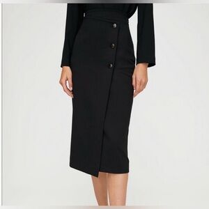 Aritzia Black Buttoned Billy Skirt